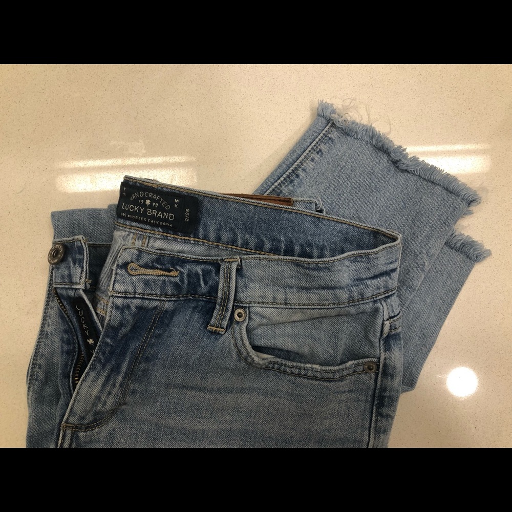 2/26 Lucky Brooke Skinny Frayed Hem Jeans